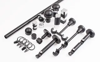Gardinenstangen Magic Ø19 mm schwarz matt