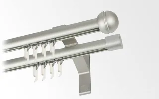 zweiläufige Gardinenstangen INOX