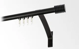einläufige Gardinenstangen SCHWARZ