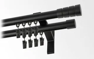 Gardinenstangen doppelt schwarz