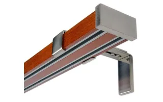 Kombinierte Holz-Metall-Gardinenstangen