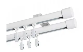 Gardinenstangen doppelt weiß